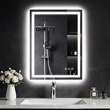 24"x 32" LED Bathroom Mirror with Light, Front and Backlit Controlled, Anti-Fog, 3 Colors Led Mirror, Dimmable, LED Wall Vanity Mirror with Lights, Memory Function, Tempered Glass,ETL Listed