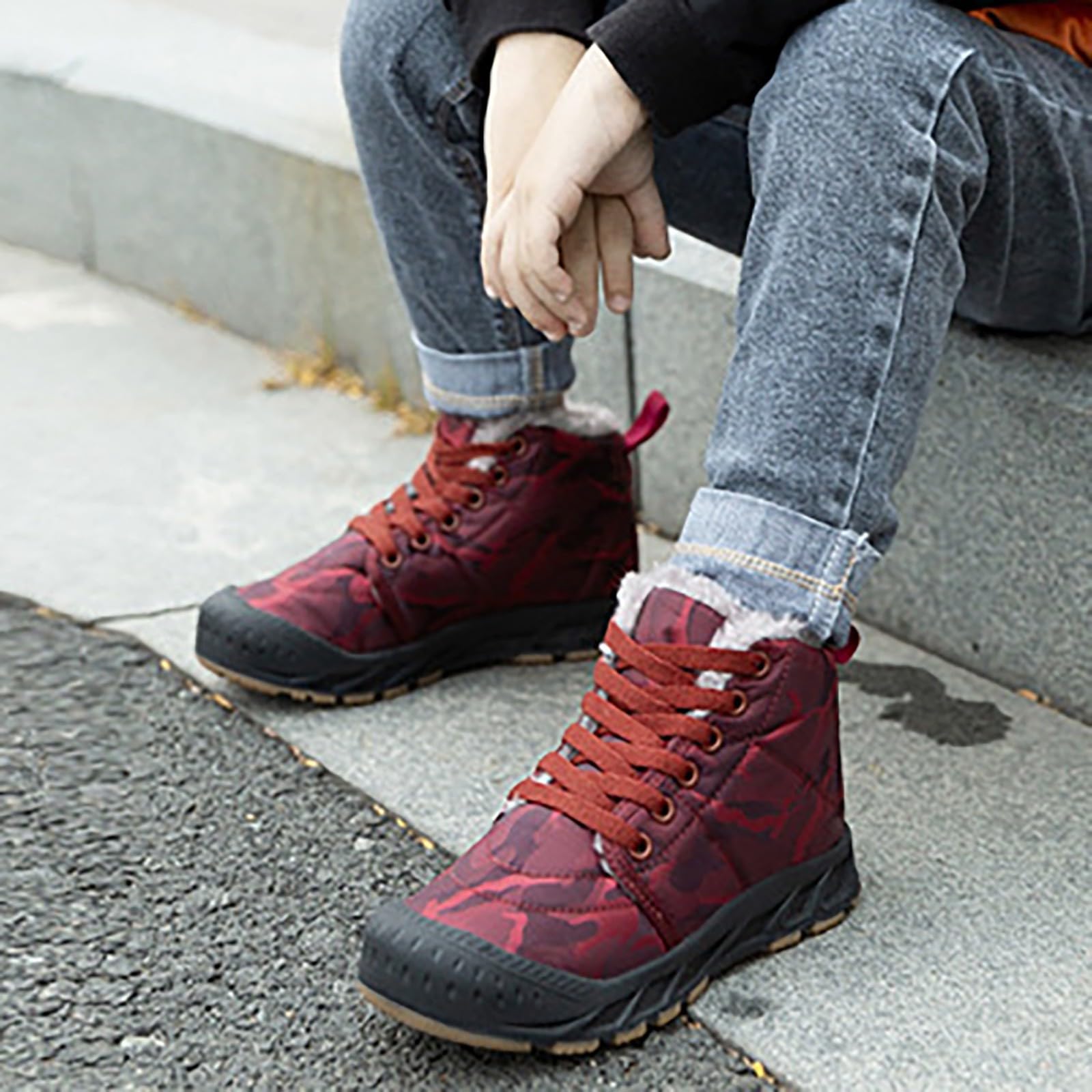 Ragazzi Scarpe per Bambini Stivali da Equitazione per Ragazzi e Ragazze Scarpe Traspirante Morbido Casual Stivali da Neve Design alla Moda Bottes de Printemps et d'Automne