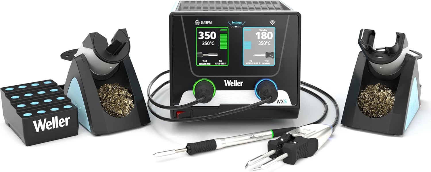 Weller Heavy Duty Rework Set with WXsmart, WXUTS Smart Ultra Tweezer and WXUPS MS Smart Ultra Iron | WXS2022