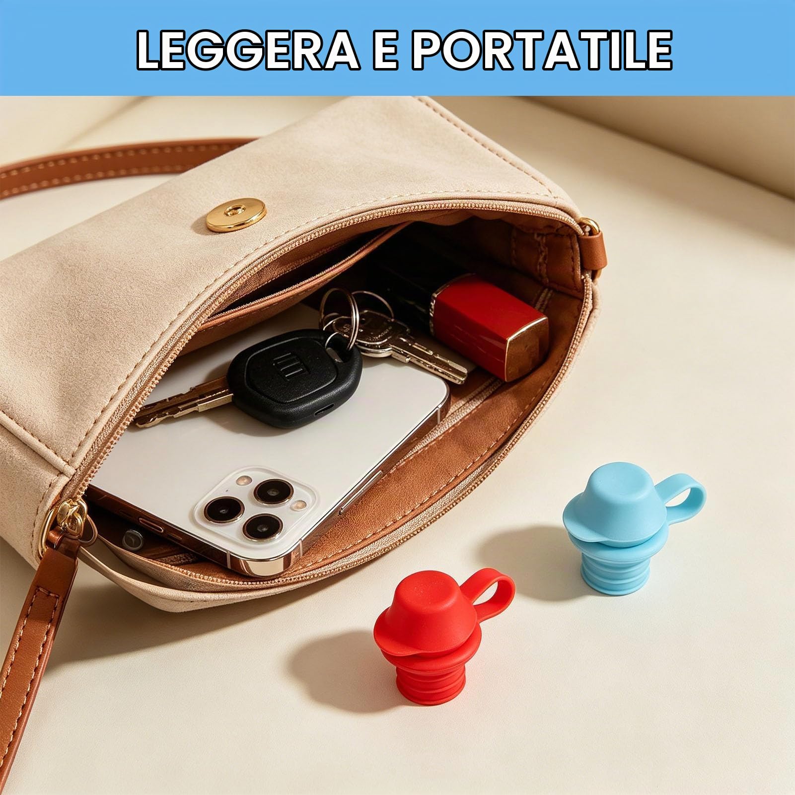 4 Tappi Per Bottiglia D'acqua Antigoccia, Adattatore Universale Per Beccuccio Per Bottiglia In Silicone Tappi Di Ricambio Bottiglia D'acqua Di Anti-Fuoriuscita Per Bottiglia D'acqua Per Adulti Bambini
