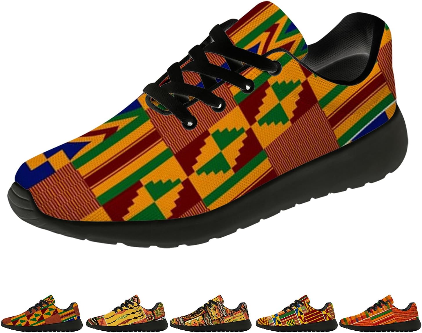African Shoes for Men Women Running Tennis Shoes Walking Sneakers Gifts for Women Men