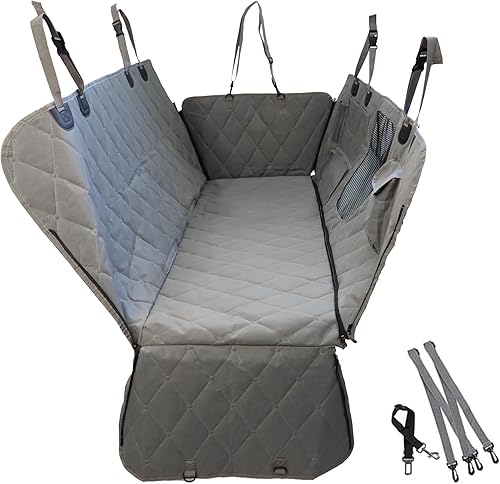 LUCKYERMORE Funda impermeable 5 en 1 para asiento de automóvil para perro, 600D resistente a los arañazos, antideslizante, duradero, suave,