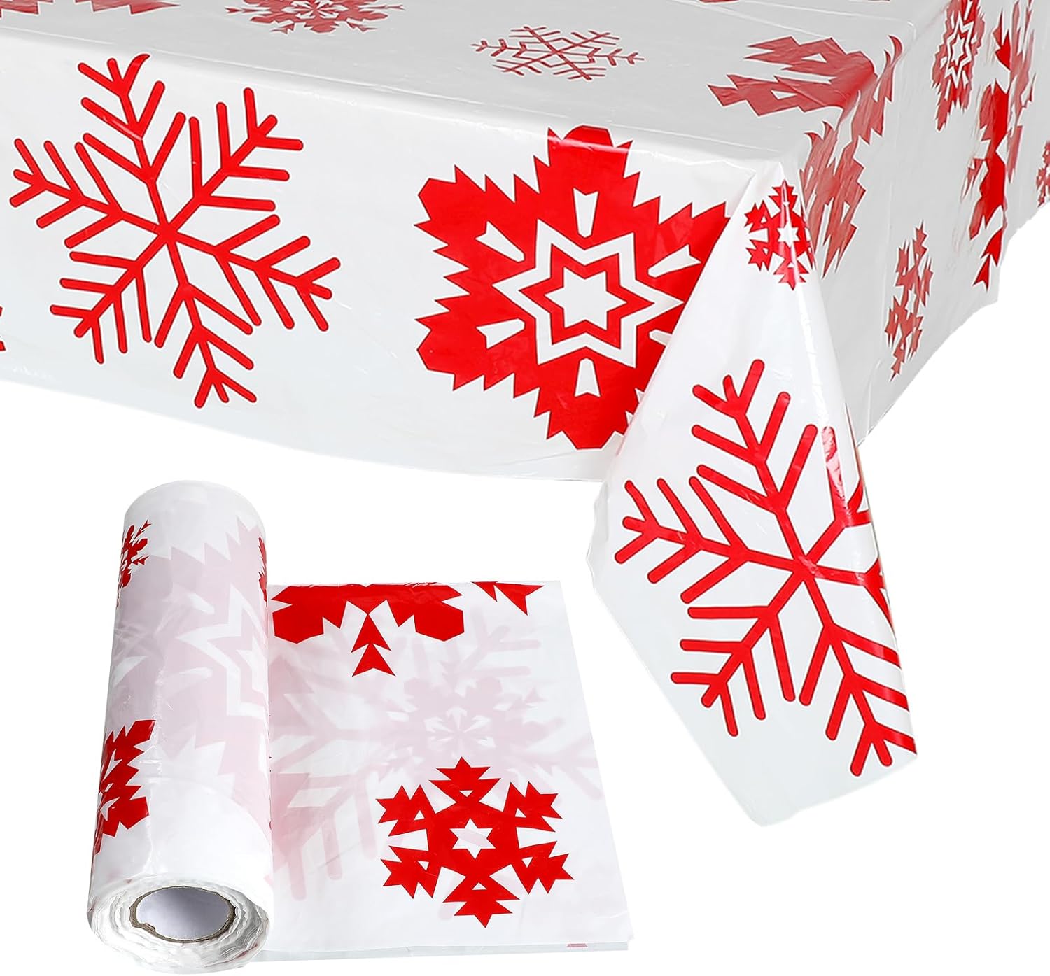 VitalCozy 2 Pcs 100 Feet x 40 Inch Christmas Snowflake