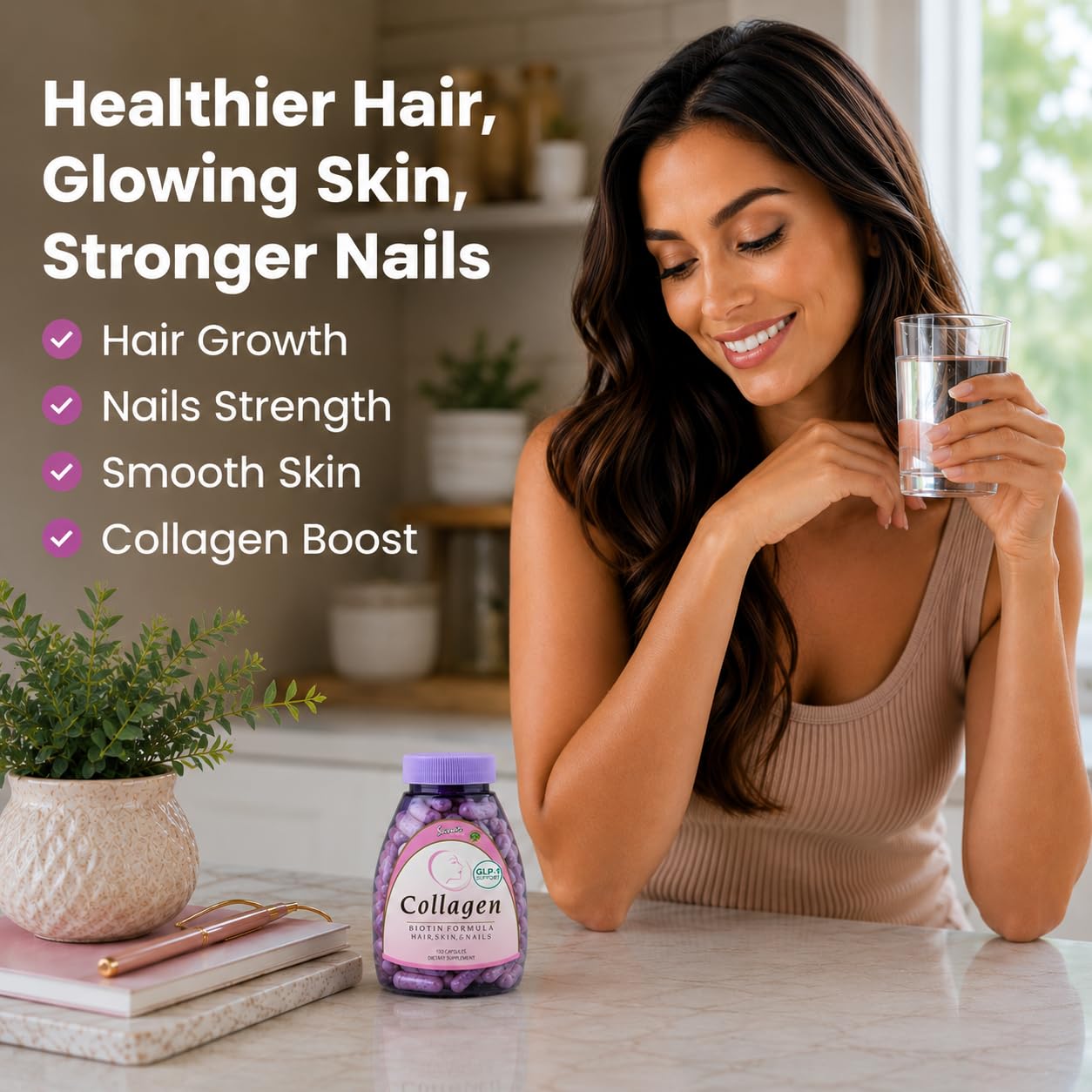 Sanar Naturals Collagen Pills with Biotin & Vitamin C, Hair Skin Nails — Amazon image 3