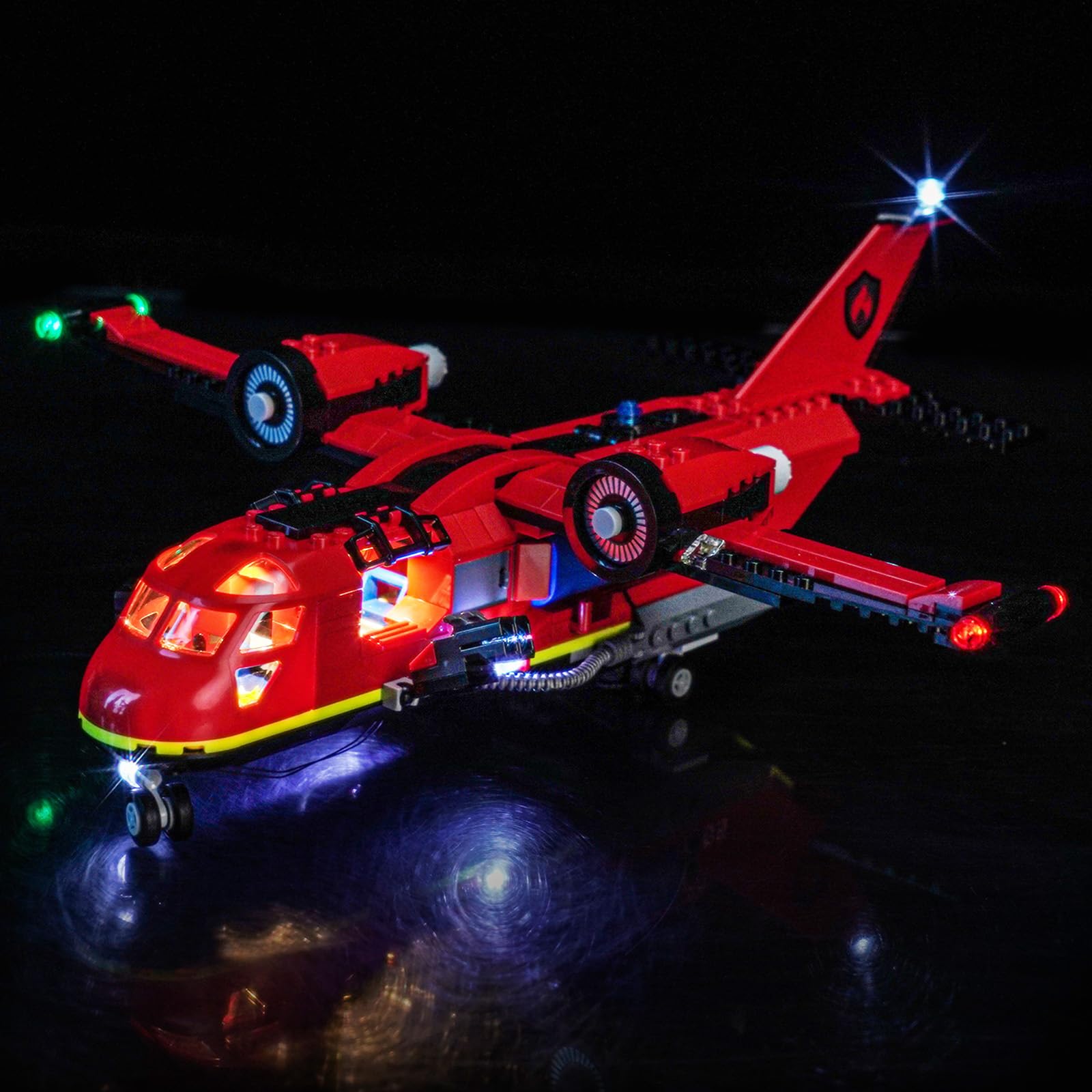 LocoLee Led Light Set Compatible with Lego 60413 Fire Rescue Plane Led Decoration Lighting Kit Compatible with Lego 60413 Building Blocks Model,Only Lights Set,No Model