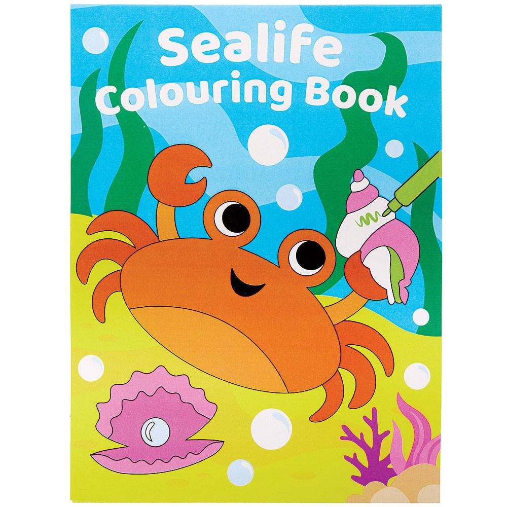 Baker Ross Mini Livre de Coloriage Vie Marine - Lot de 12, Activites pour Enfants