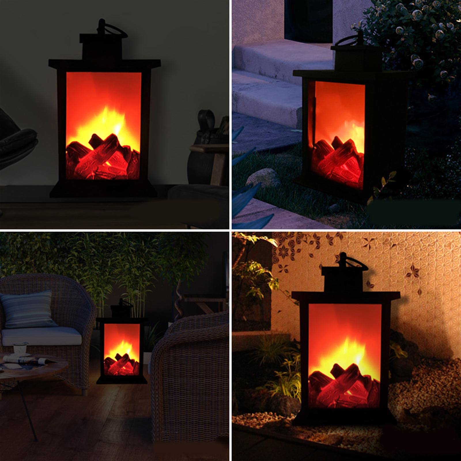 Fashion My Day Retro LED Flame Effect Simulation Fireplace Light Home Bar Garden Yard Decor