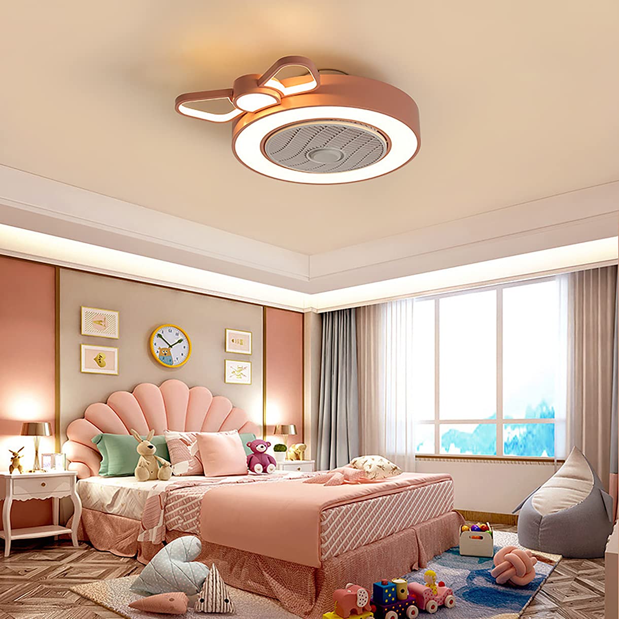 Ventilateur de plafond chambre d'enfant avec éclairage discret pour des nuits fraîches