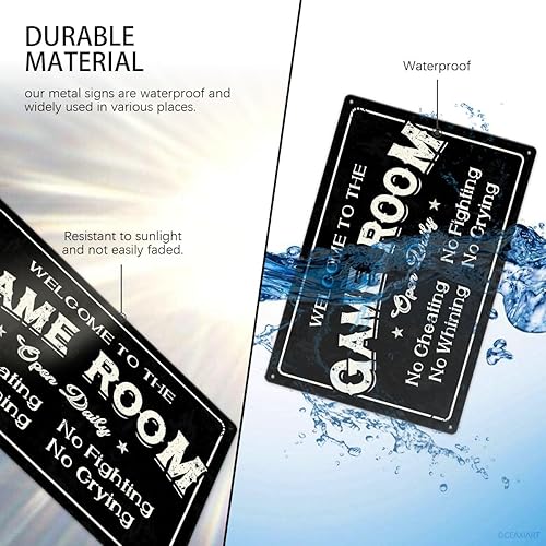 Miniatura 3 de Letreros de lata vintage para sala de juegos, póster artístico divertido, placa colgante de metal para el hogar, dormitorio, bar, pub, hombre,