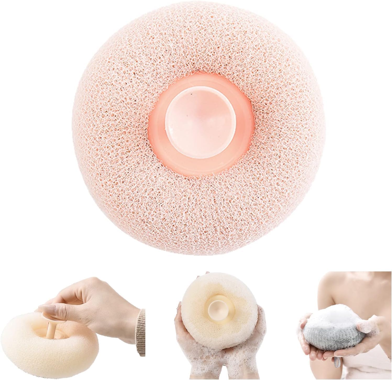 Vichip Exfoliating Bath Shower Scrub Sponge For Body Mud & Dirt Remover || Round Bathing Foam Exfoliator Loofah For Men Women And Baby || Ultra Soft Scrubber With Suction Cup, 1 Pcs, Multicolor-image-26