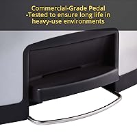 Vista 8 de Rubbermaid Commercial Products Slim Jim - Papelera de plástico, botes de basura con pedal