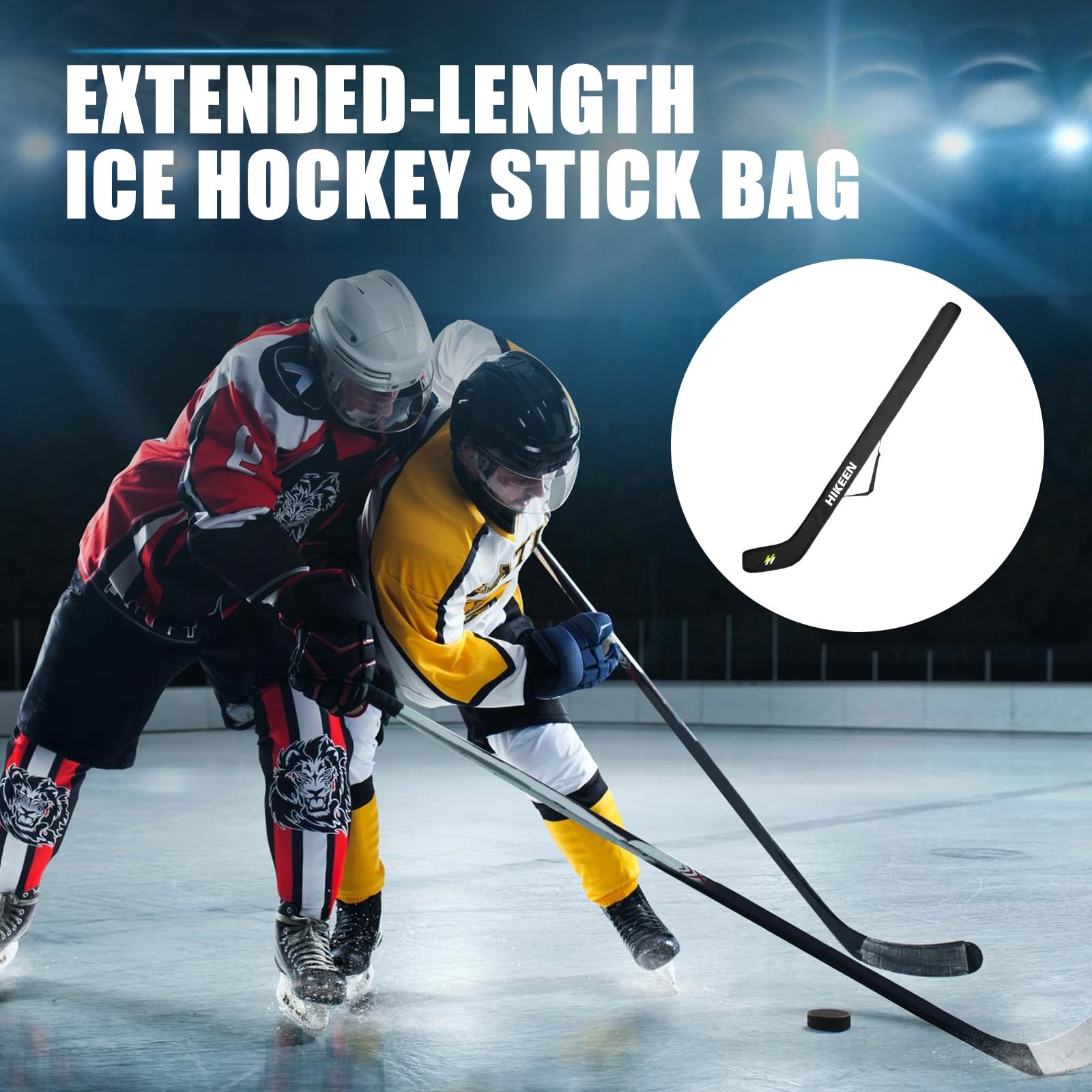 BOOSTEADY Bolsa Palos de Hockey Portátil: Bolsa Hockey Alargada Ajustable con Correa para Hombres y Mujeres, Bolsa para Herramientas de Hockey Impermeable en Hockey sobre Hielo