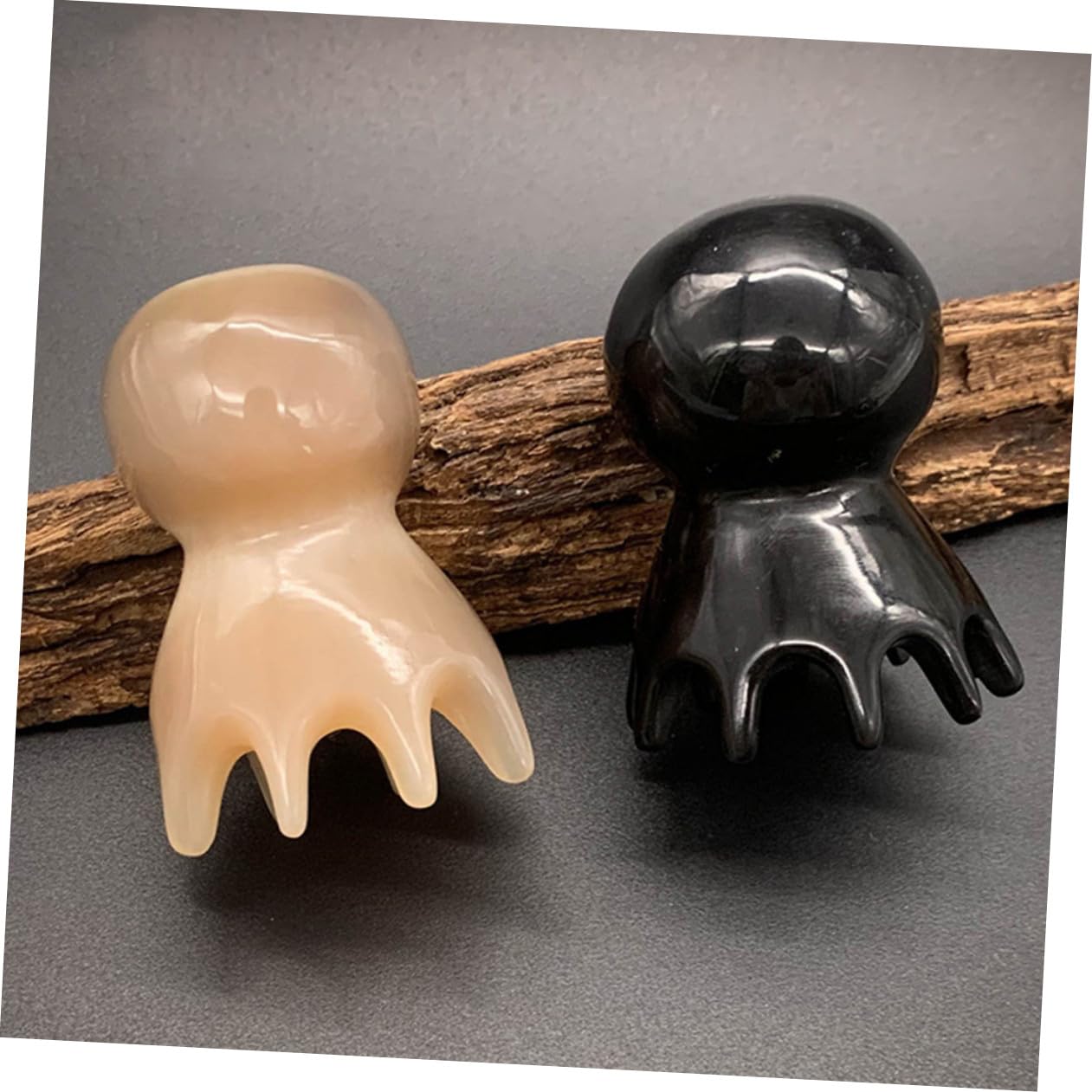FRCOLOR 2 Stk Octopus Massagekamm Haarmassagegerät Kopfhautmassagegerät Reise Haarkamm Haarkamm-reinigungswerkzeug Werkzeug Zum Muskelkratzen Haare Auslösen Hornkamm Black Hornverbrauch
