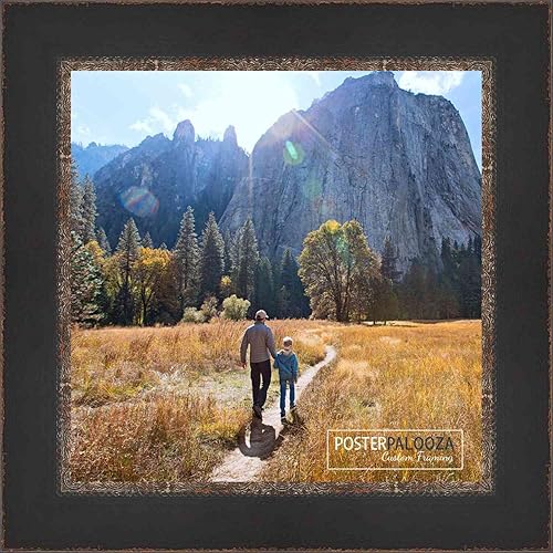 Miniatura 9 de 18x24 DistressedAged Black Complete Wood Picture Frame with UV Acrylic Plexiglass, Foam Board Backing & Hardware Included