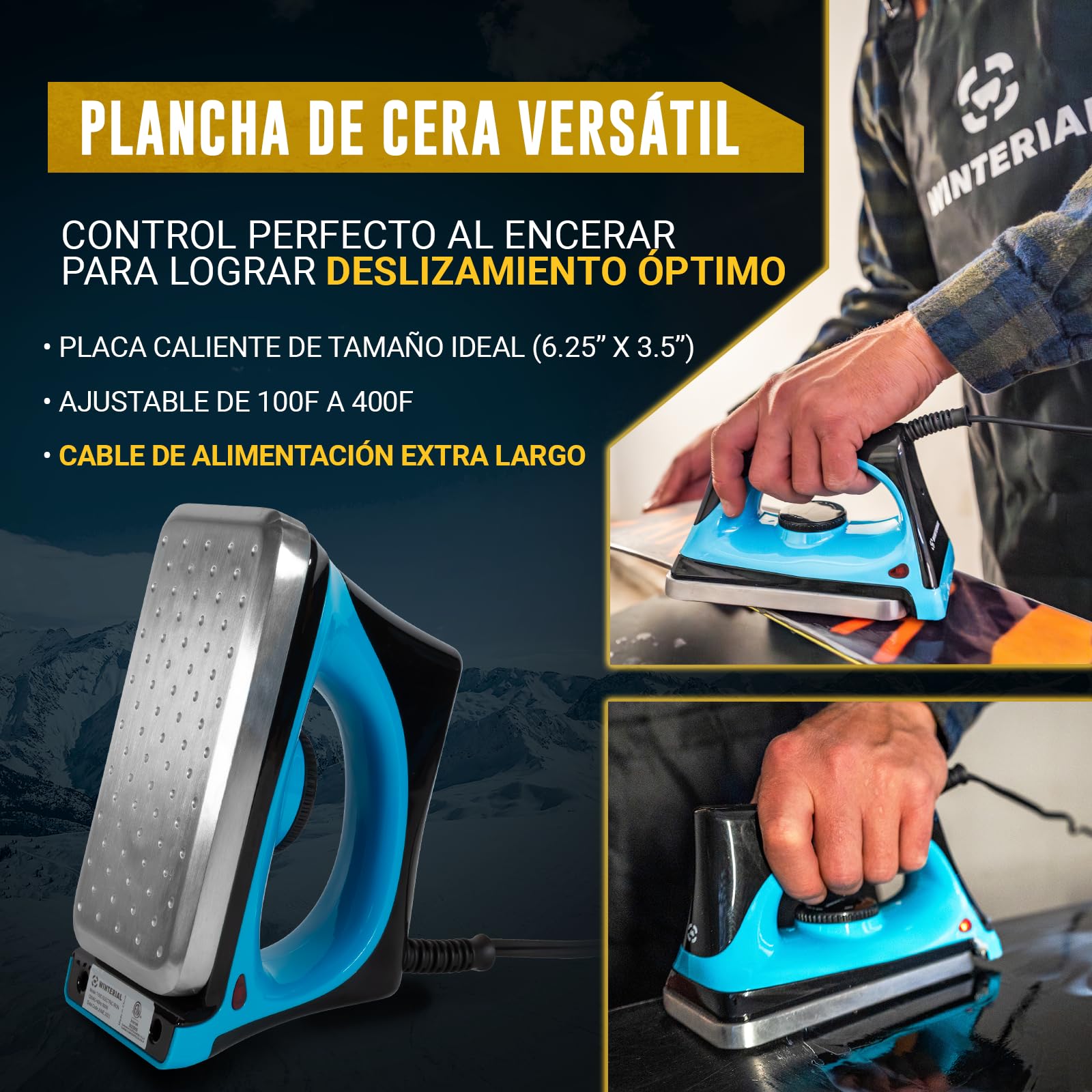 Winterial Kit de afinación de Snowboard y esquí, con Hierro, Cera de Snowboard para Todas Las temperaturas