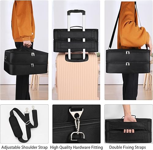 Miniatura 5 de Estuche de maquillaje extra grande, estuche de maquillaje profesional para maquilladores, organizador de viajes, estuche de viaje de cosméticos XL