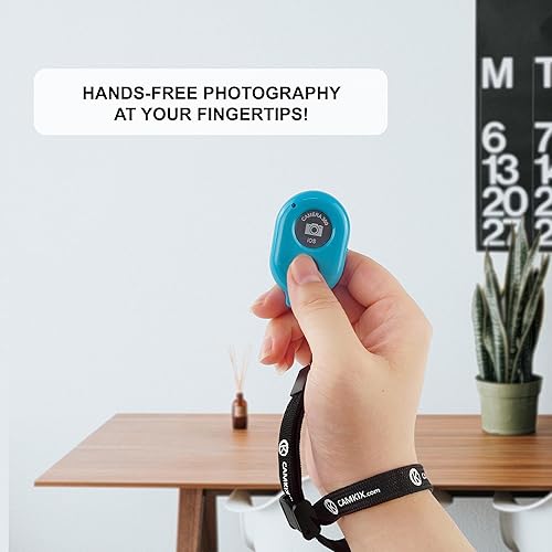 Miniatura 2 de CamKix control remoto inalámbrico para cámara con obturación y Bluetooth para teléfonos inteligentes – crea increíbles fotos y autofotos., Azul