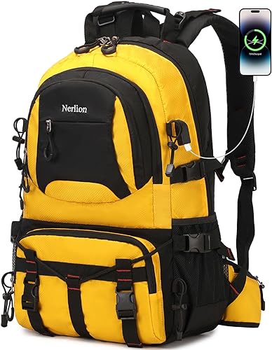 Nerlion - Mochila de senderismo de 40 litros para hombres y mujeres, para campamento, impermeable, al aire libre, senderismo, mochila ligera,