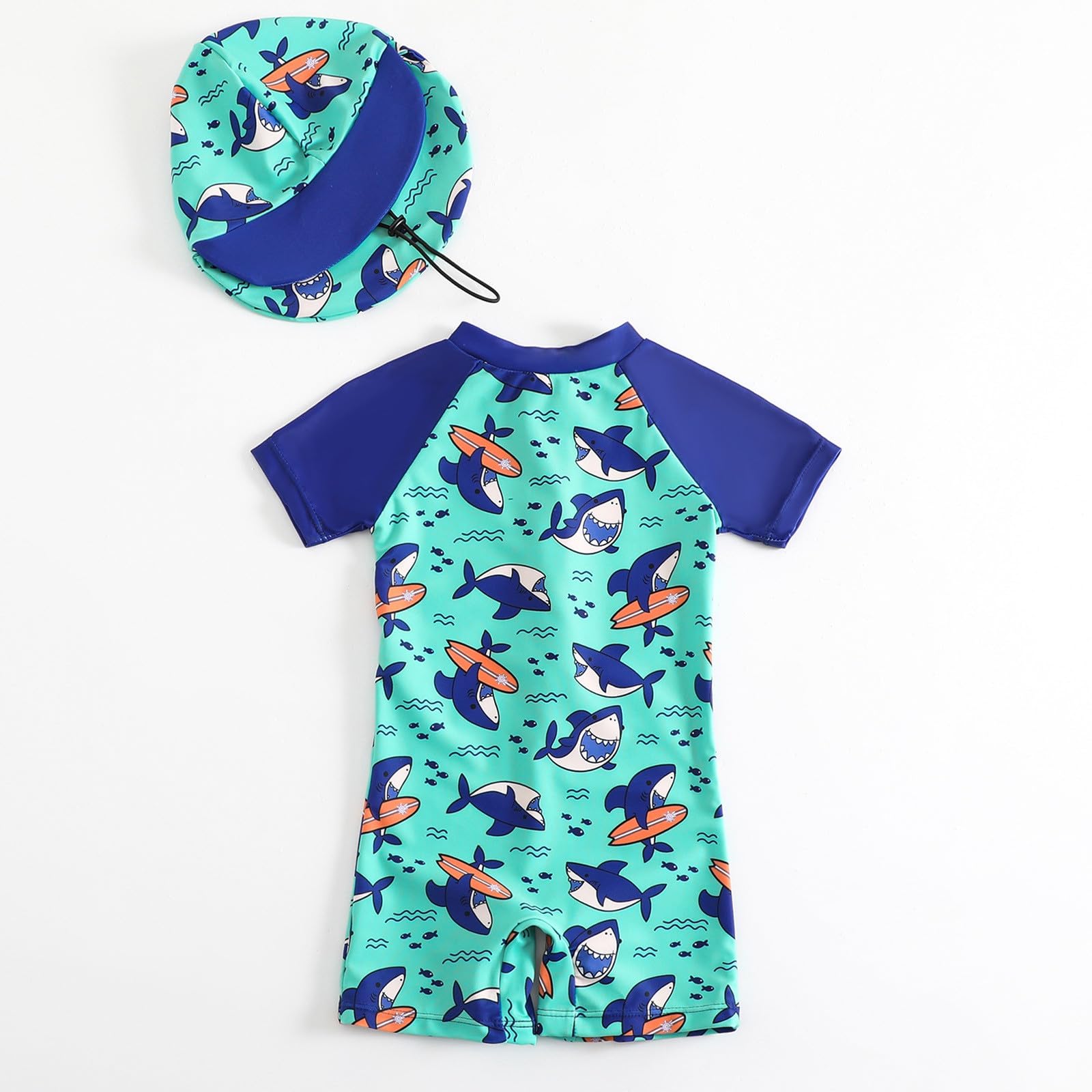 Generisch Pantalones cortos de playa para niños de manga larga y bañador con protección UV 50+