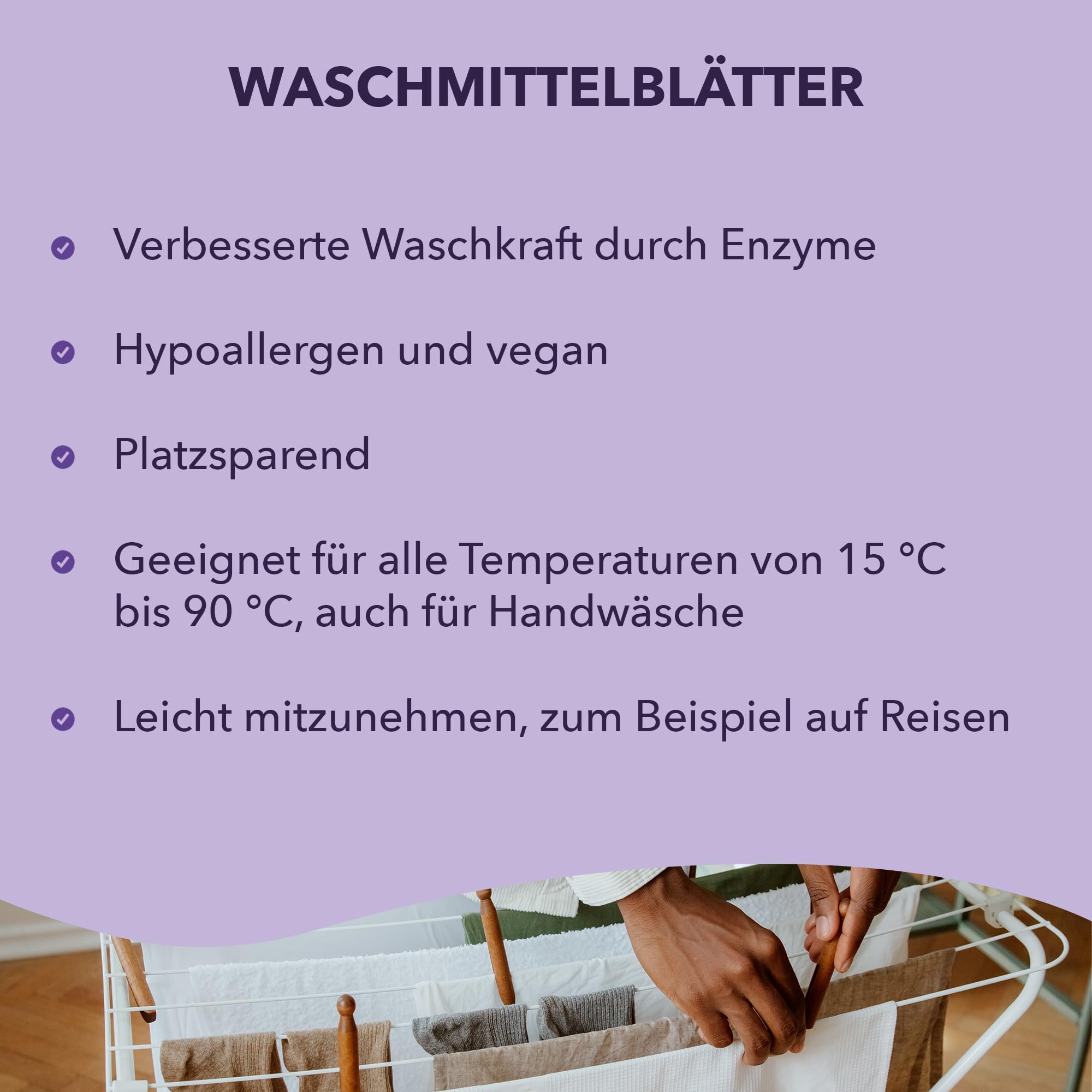 Cosmeau Waschmittel Blätter Meeresbrise – bis zu 120 Waschgänge (120 Blätter) – Nachhaltiges Waschmittel für Weiß, Farbe und Schwarz – Abbaubar & Perfektes Reisewaschmittel