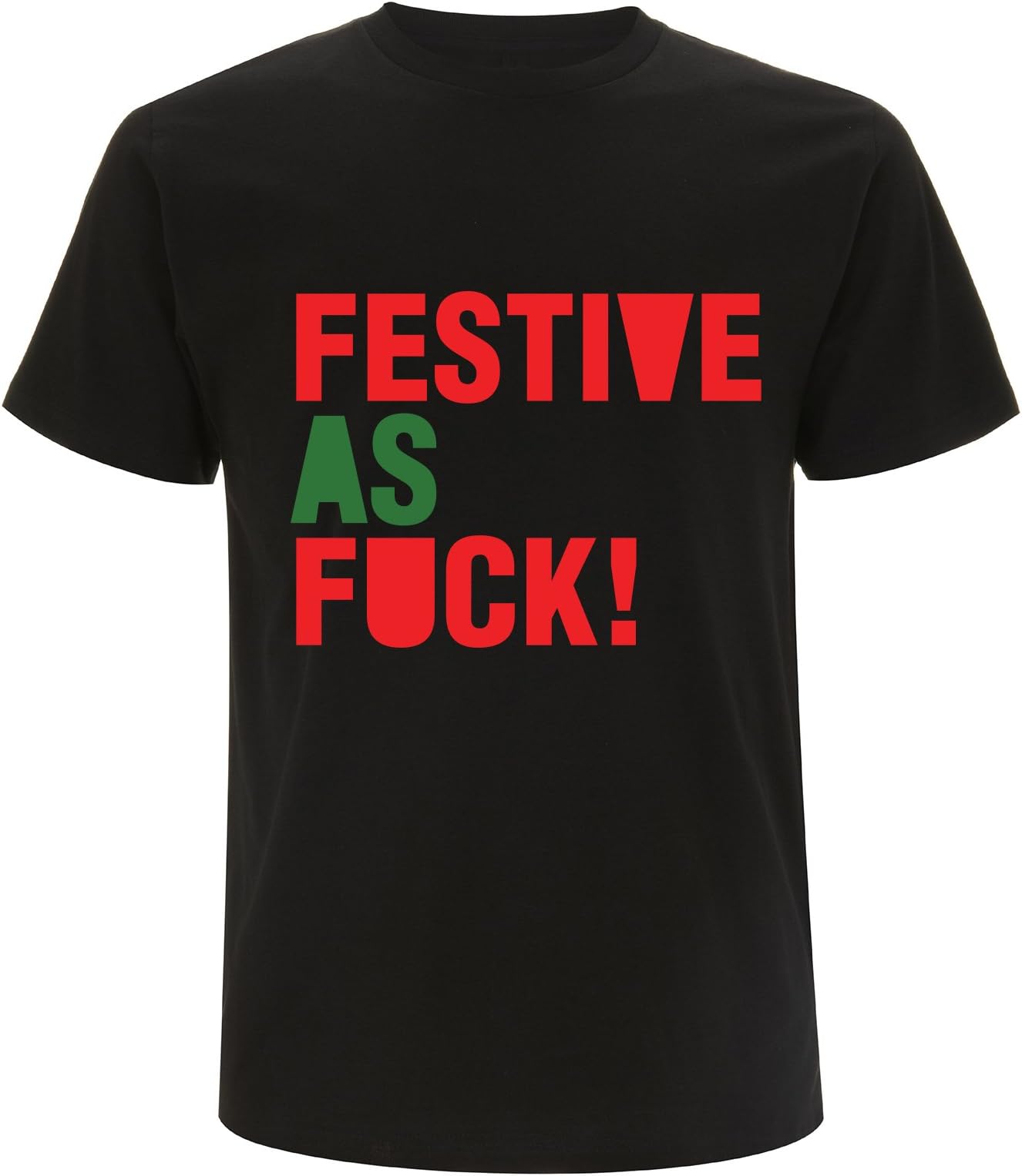 Itchiecoo Clothing Festive as F*ck Funny Mens Christmas Tshirt Santa Xmas Jumper Present Gift