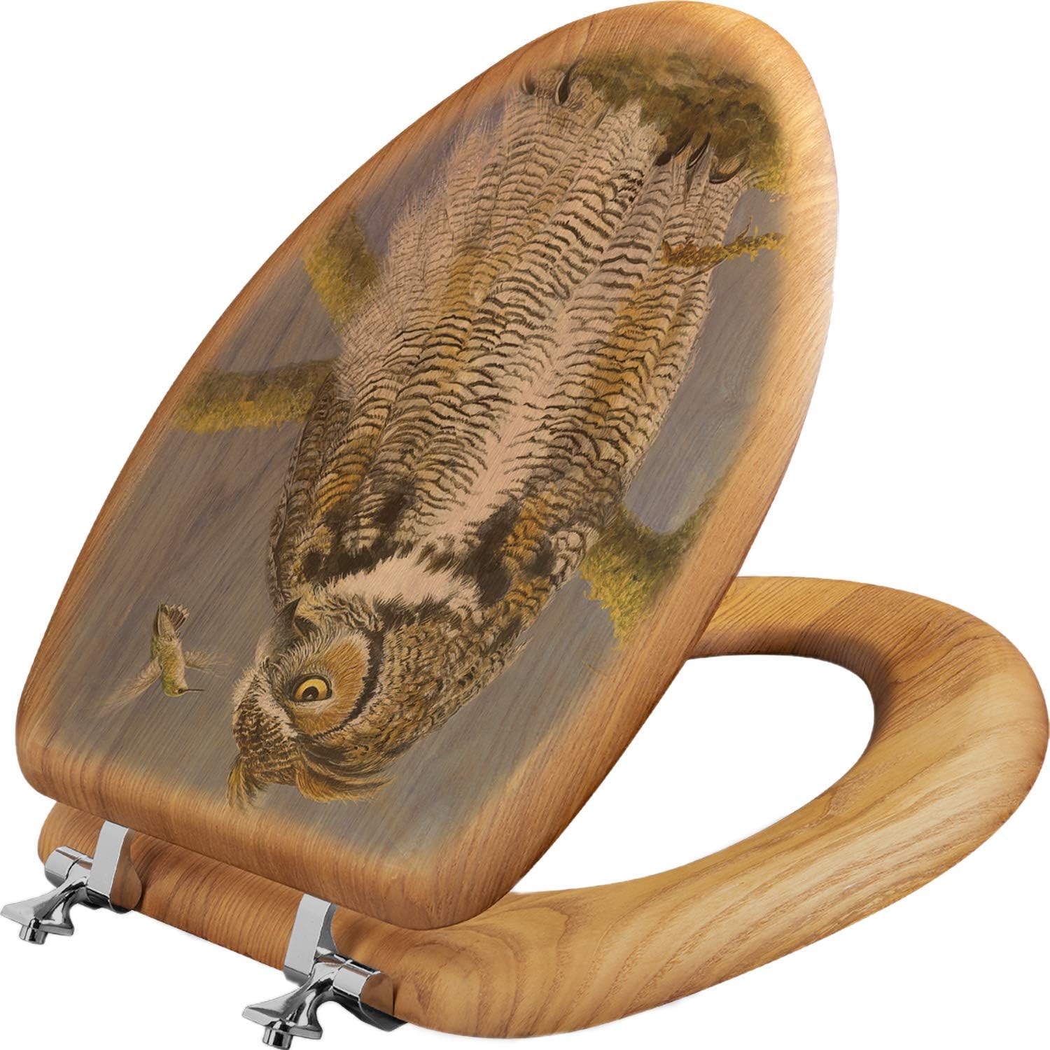 Best Deal WGI-GALLERY TS-E-FOH Fearless Owl & Hummingbird Toilet Seat Flash Deals - 60% OFF WGI-GALLERY TS-E-FOH Fearless Owl & Hummingbird Toilet Seat