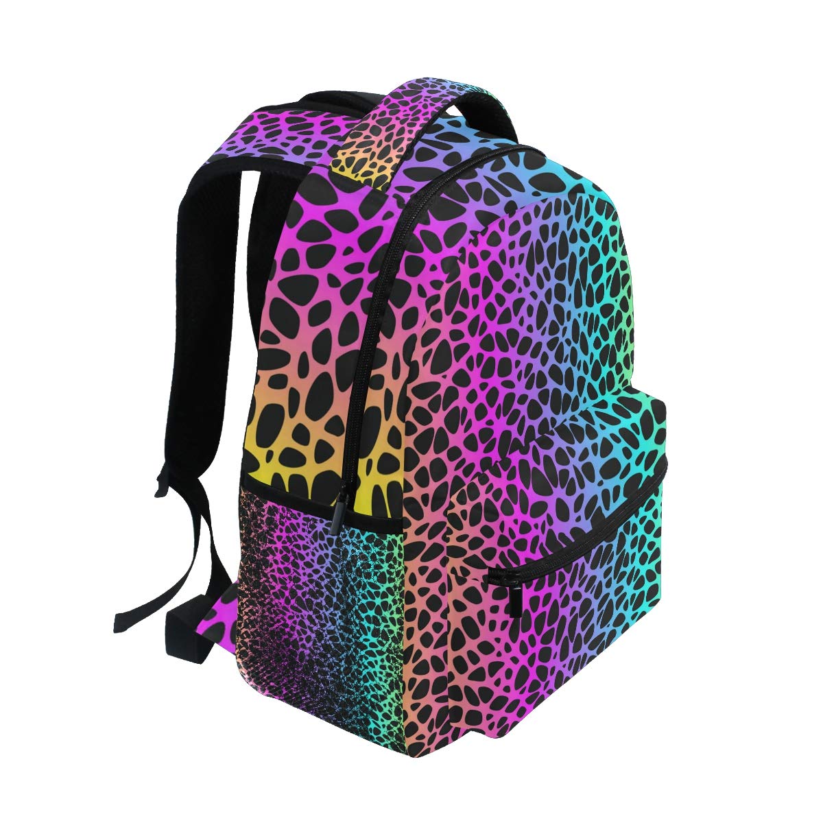 Mnsruu Leopard Studenten Rucksack Backpack für Mädchen Jungen & Kinder Schulrucksack College Reiseeucksack Tagesrucksack für Sport & Outdoor