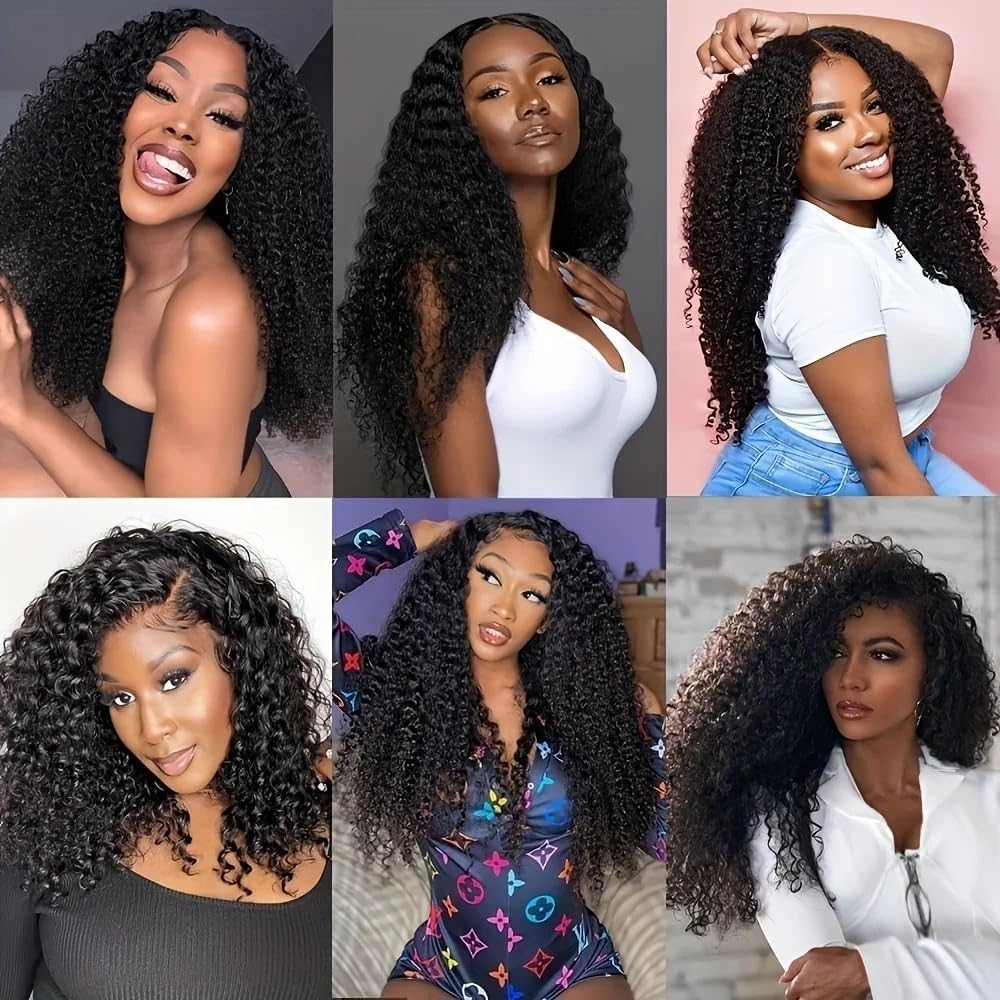 Przedłużenie włosów ludzkich z klipsami afro, kręcone, 8 sztuk, 120 g/zestaw, naturalne ze brazylijskie włosy, dla czarnych kobiet, kolor 20-55 cm przedłużanie włosów (12 cali)