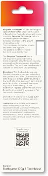 Beaphar - Toothbrush & Toothpaste Dental Care Kit for Cats & Dogs - Double-Ended Toothbrush & Liver Flavoured Toothpaste with Enzymes - Helps Control Plaque & Tartar - 1 Toothbrush & 100g Toothpaste