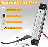 Vista 5 de PSEQT Luces LED de navegación para barco, interior marino, tira de luz de cortesía, cubierta de popa, iluminación de cabina de 3.8 pulgadas, 6 LED