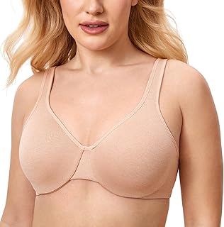 Women's Plus Size Bras Minimizer Underwire Full Coverage Unlined Seamless Cup