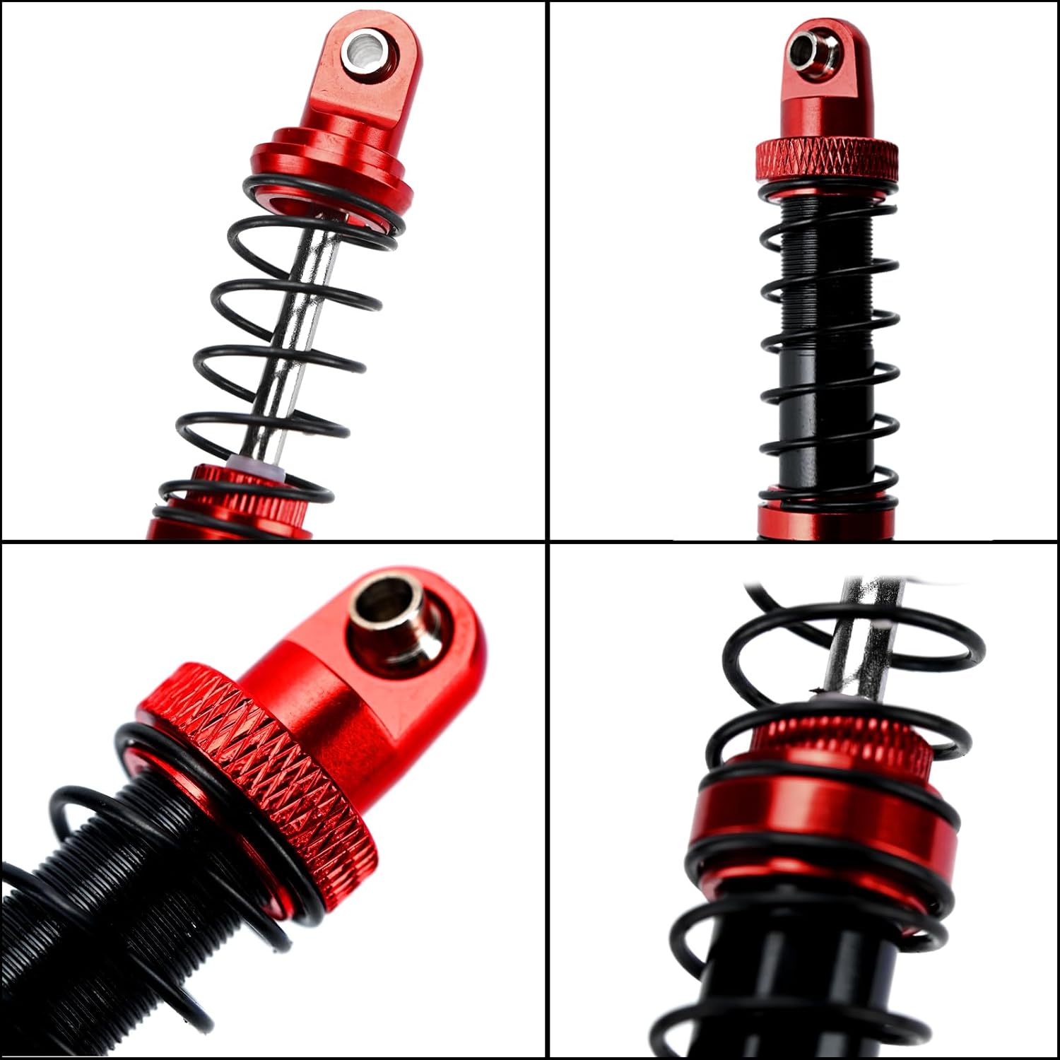 Podazz 4pcs Shock Absorber Set, 1/10 RC Crawler Car Dual-Stage Shock for Axial SCX10 90046 AXI231017 Traxxas TRX-4 D90(90mm)