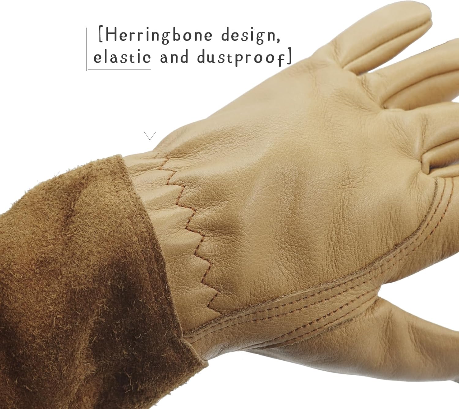 Long Gardening Gloves for Women/Men-Thorn Proof Rose Pruning Gloves,Water Repellent Leather work Gauntlet - Image 4