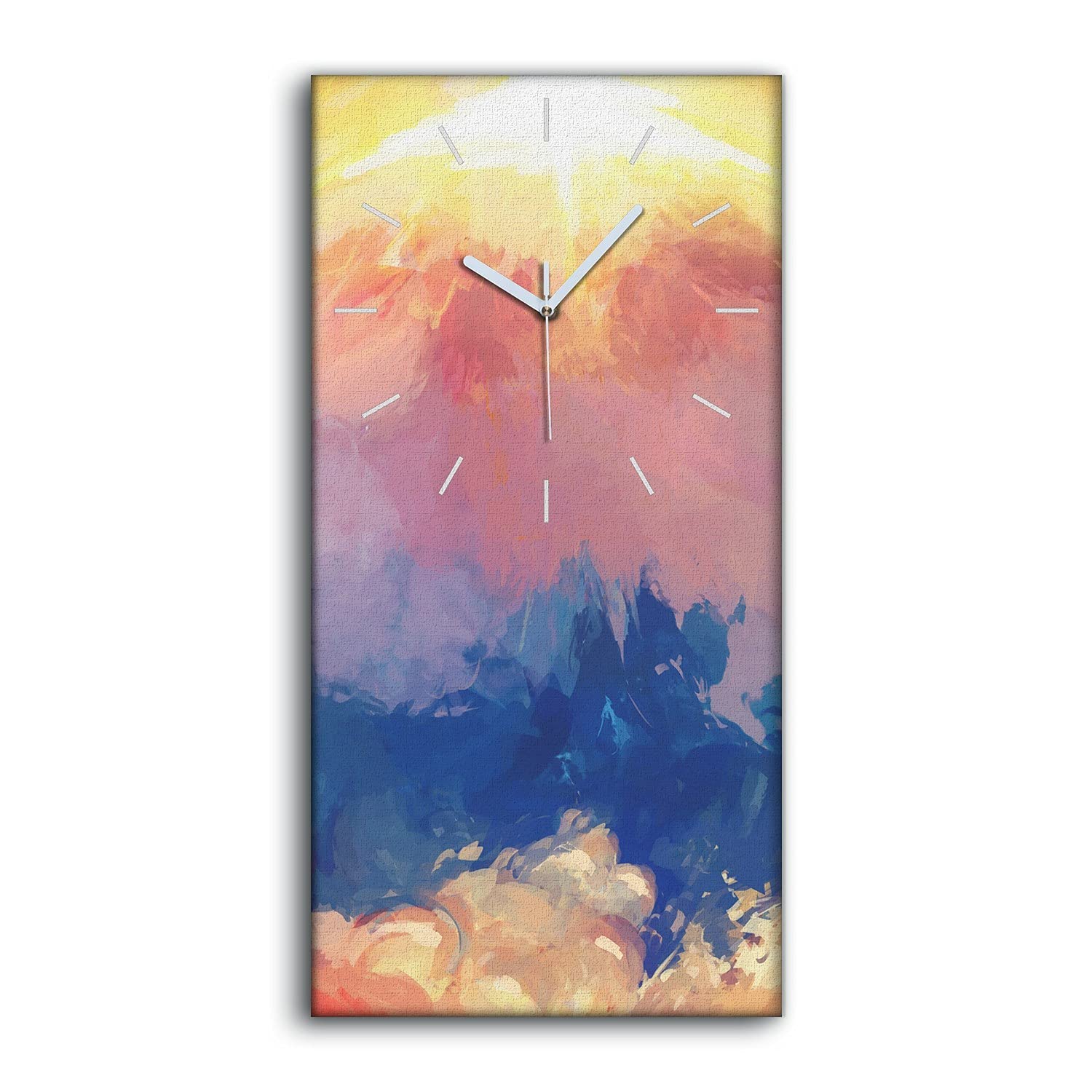 Horloge d'Art Moderne Coloray Toile 30x60cm Finition Premium