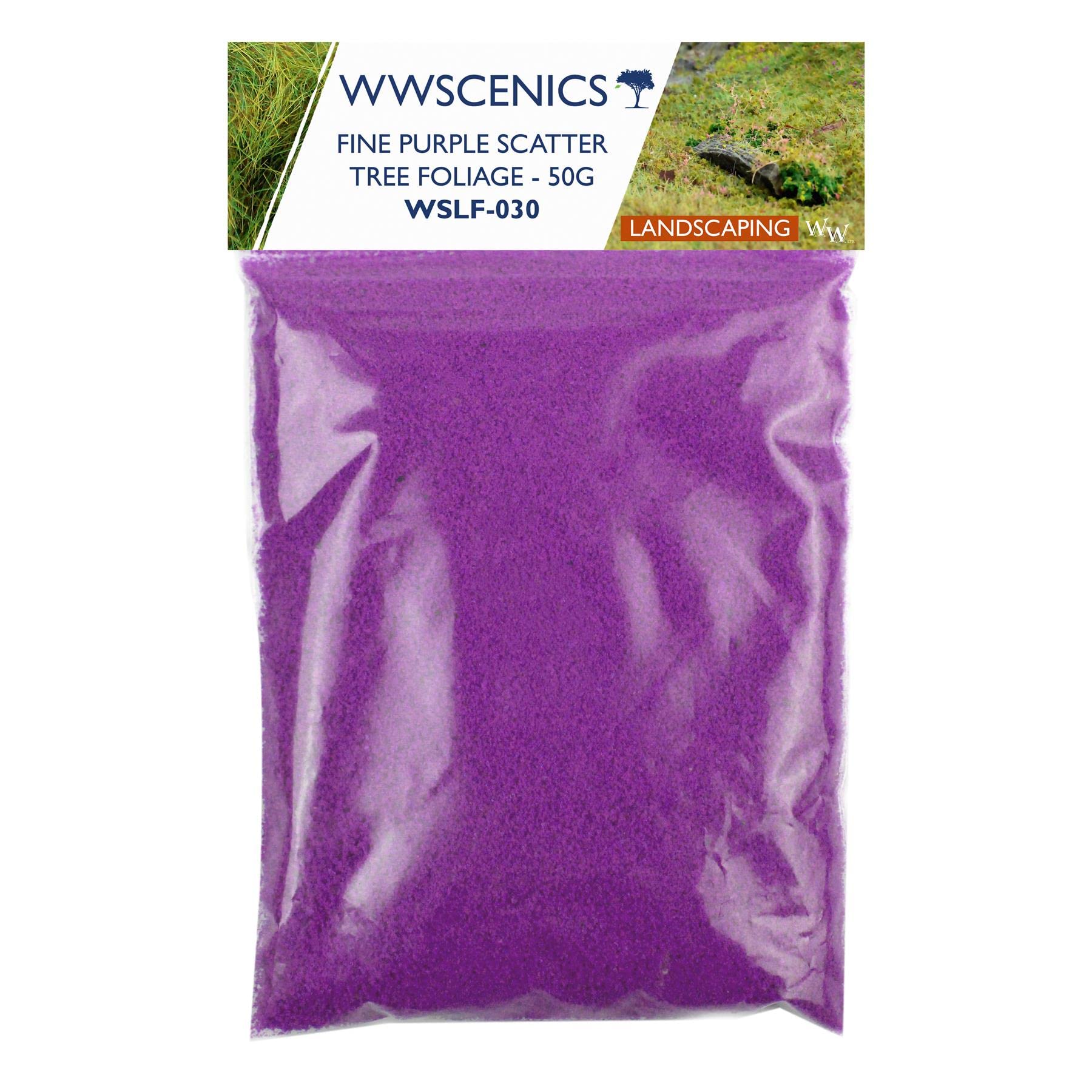 WWS War World Scenics WWScenics Fine Purple Flower Flock 50g | WSLF-030 | Tree Foliage Flower Effect