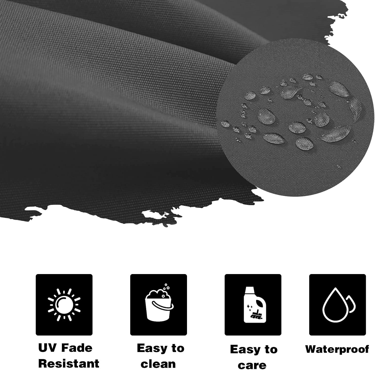 idee-home Chaise Lounge Cushions Outdoor, Lounge Chair Cushions for Patio Furniture Weather and Stain Resistant for Lawn Pool