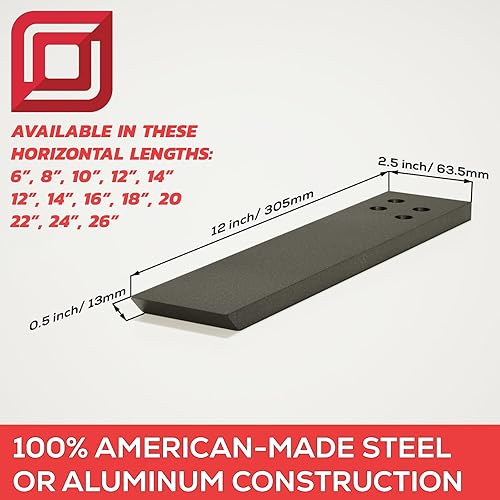 Miniatura 7 de Soporte de estante flotante de granito oculto para pared de rodilla de alta resistencia, 1 unidad, 16 pulgadas, proyectos de bricolaje, fabricado