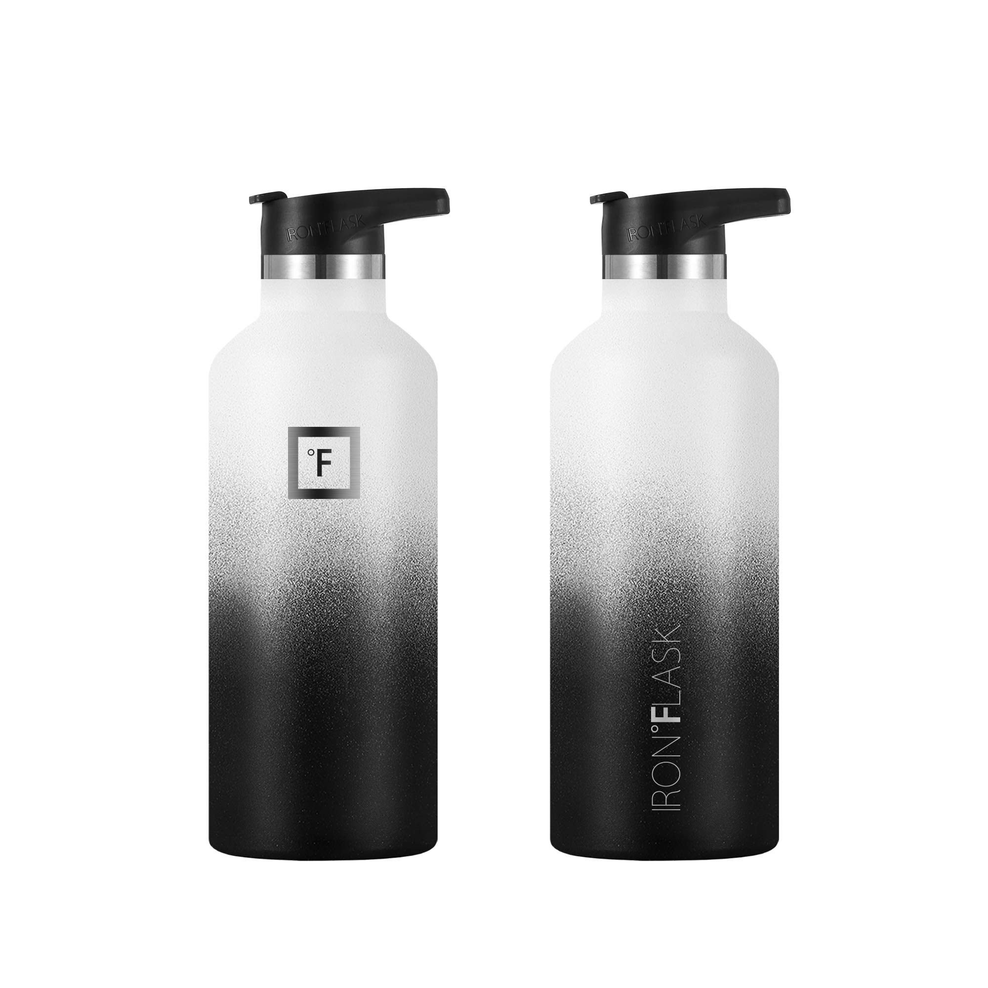 IRON ??FLASK Sports Water Bottle - 32 Oz - 3 Lids (Narrow Straw Lid) Leak Proof Vacuum Insulated Stainless Steel - Hot & Cold Double Walled Insulated Thermos, Durable Metal Canteen