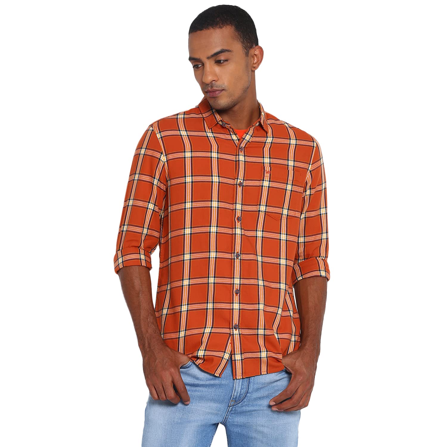 LeeMen's Solid Regular Fit Shirts