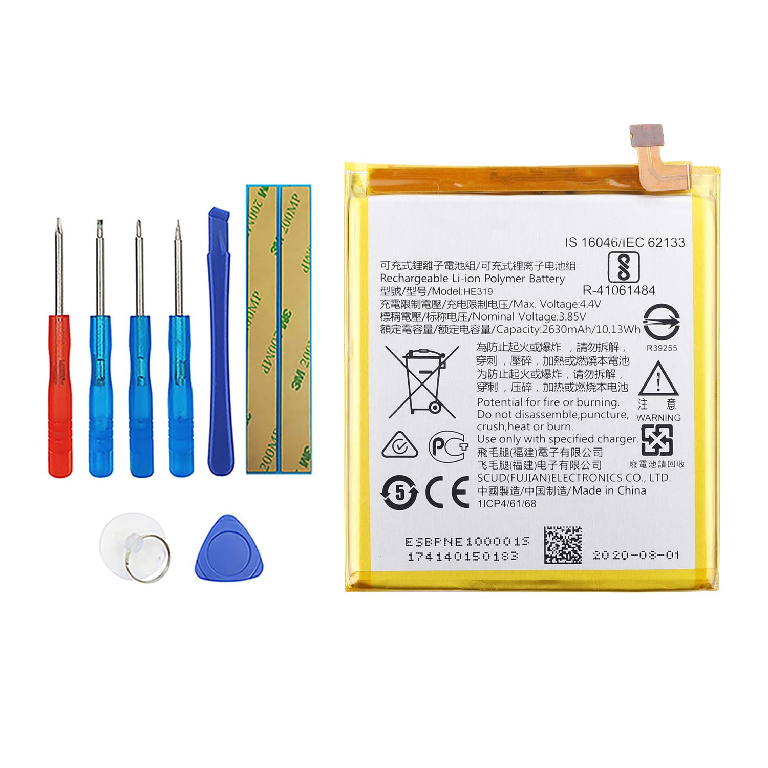HE319 Replacement Battery Compatible with Nokia 3 TA-1020 TA-1028 TA-1032 TA-1038 with Toolkit