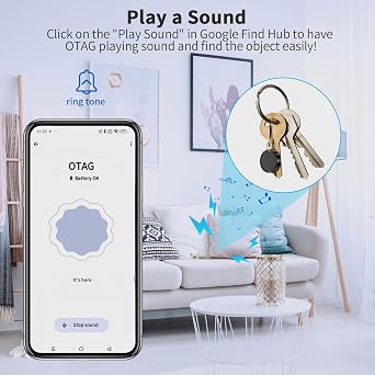 Android Tracker Tags Compatible with Google Find Hub App (Android Only) IP65 Waterproof Bluetooth Tracker Item Finder for Key, Wallets, Backpack, Suitcases-Black+White