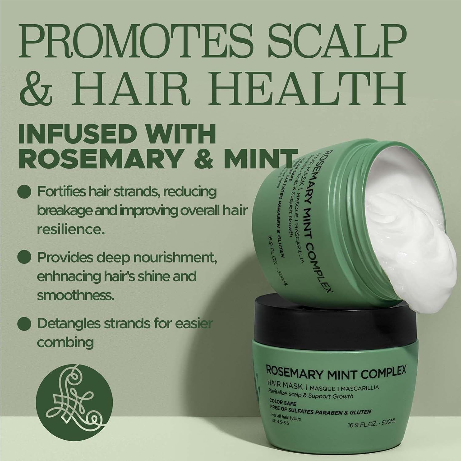 Luseta Roesemary Mint Shampoo and Conditioner Set and Hair Mask Strengthen Thinning Hair