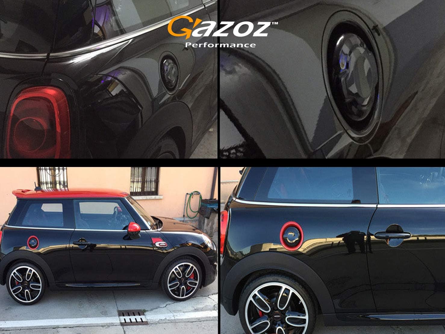 Black Fuel Gas Oil Tank Cap Cover Compatible With Mini Cooper S F54 F55 F56 F57 F58 F59 Gen3 - Cars that come with Chrome Fuel Cap