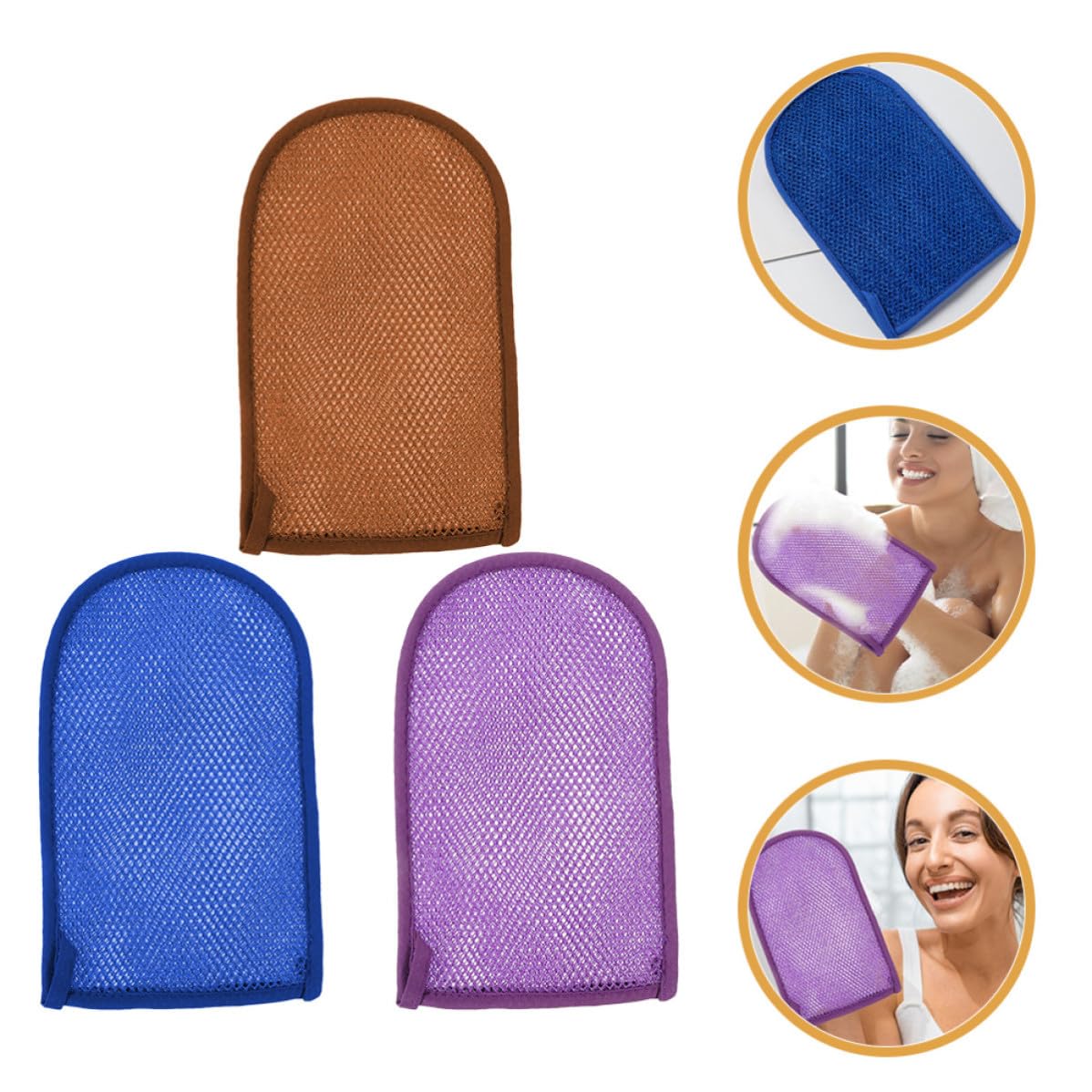 30 Pezzi Guanto Esfoliante da Bagno in Nailon per Corpo Pelle Liscia