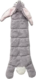 SPOT by Ethical Products Skinneeez Stuffless Dog Toy with Squeaker | Plush Tug of War Rabbit Squeak Toy for Small and Large Dog Breeds | 20