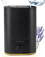 tobest 加湿器 大容量 超音波式【かんたん上から給水】タンク容量 6L 花粉対策 アロマ タイマー付き 適応畳数洋室14畳/和室8.5畳 連続50時間加湿 卓上 省エネ 上部給水 空焚き防止 オフィス 法人 ブラック