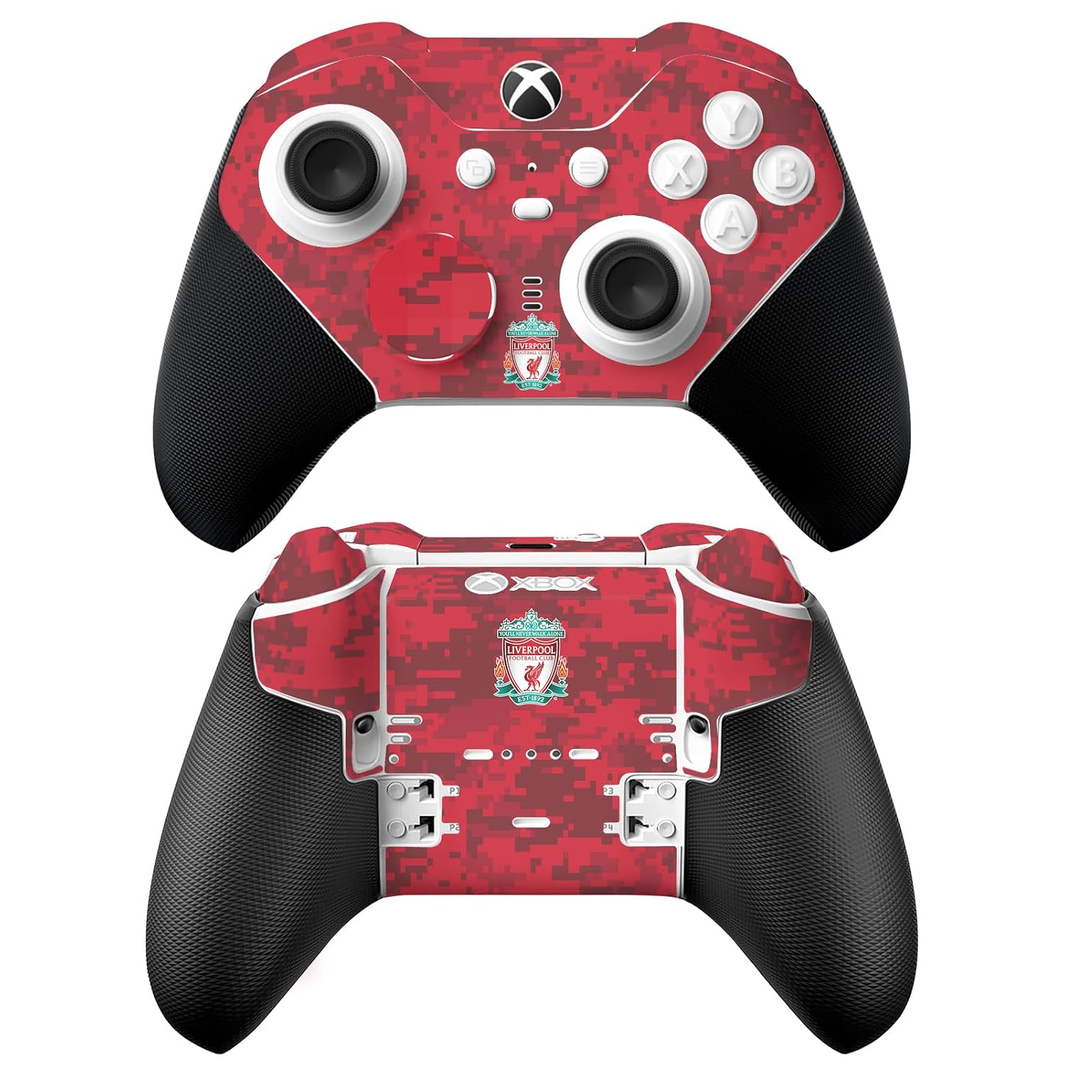 Head Case Designs Officially Licensed Liverpool Football Club Crest Red Camouflage Art Vinyl Sticker Gaming Skin Decal Cover Compatible With Xbox Series X & S Elite Wireless Controller Series 2