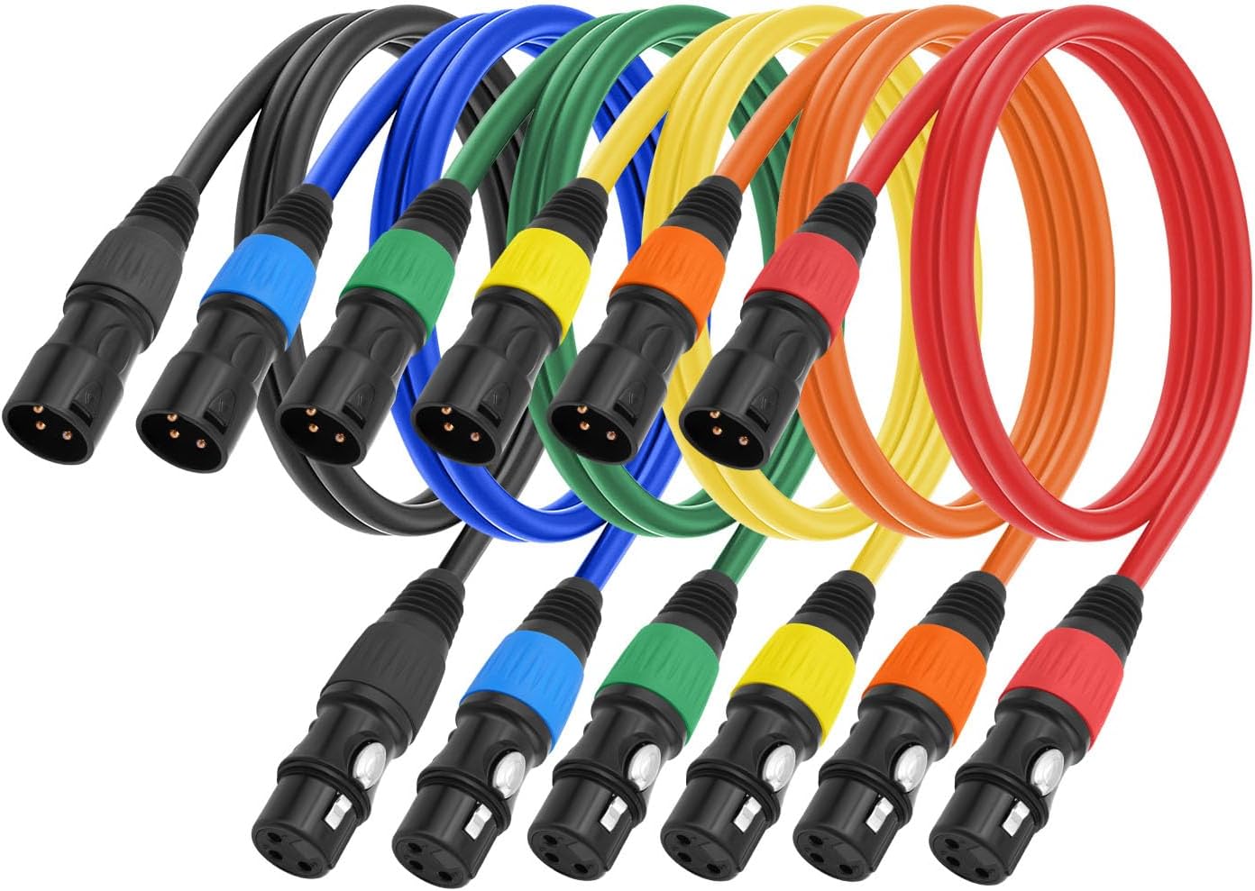 Amazon.co.jp: ケーブル 6 個 3Pin オス - メスコネクタマイク接続コード延長線用サウンドを強化 : 楽器・音響機器