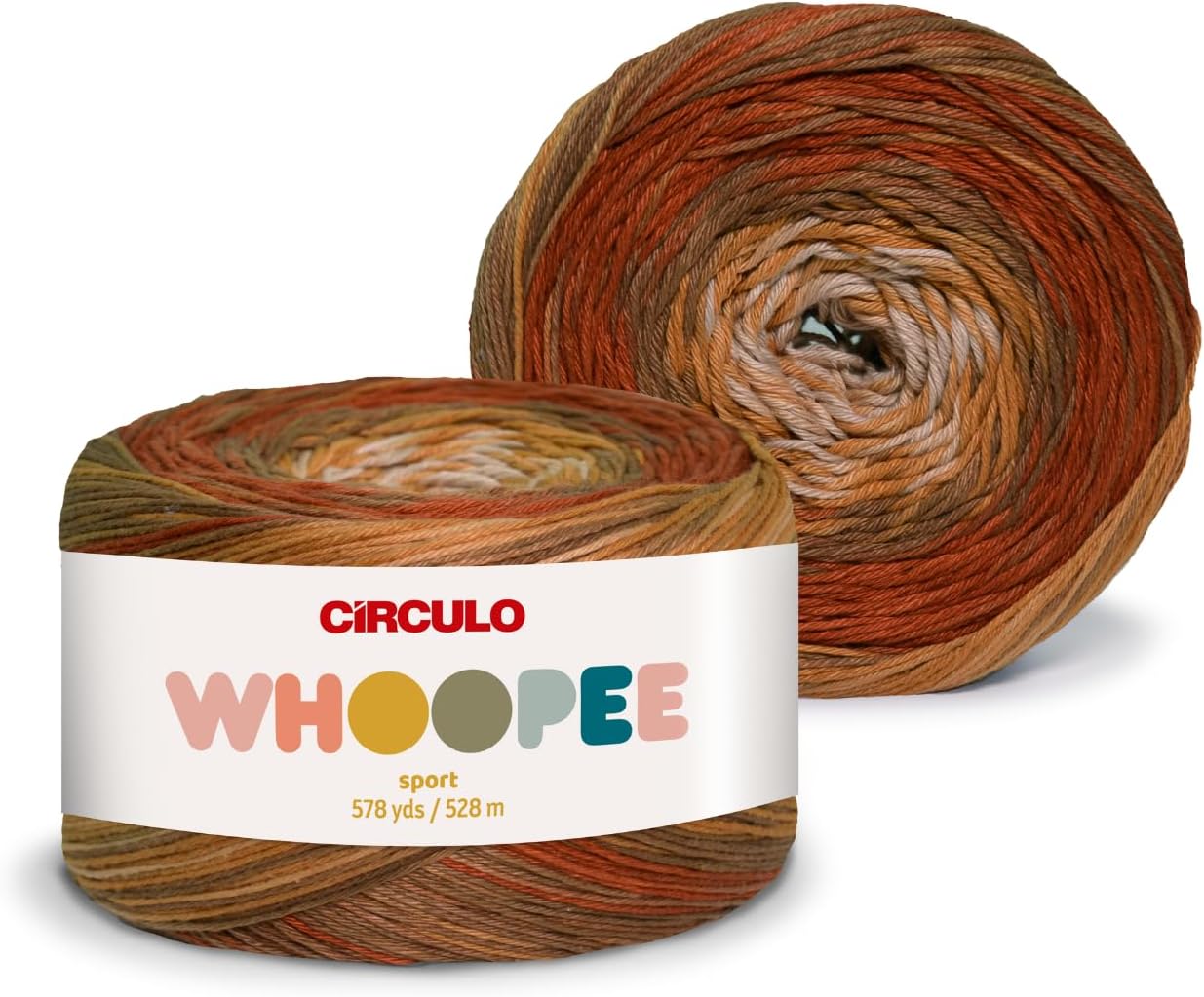 Whoopee Yarn by Círculo - 578 yds, 7 oz - Sport - 100% Mercerized Brazilian Virgin Cotton (Pack of 1 Ball) (9922)