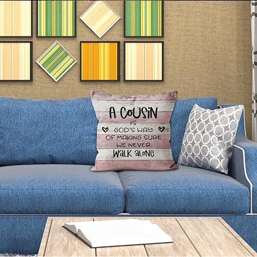 Miniatura 4 de QGFM Fundas de almohada de 18 x 18 pulgadas, decoración de primas para sofá, sofá, regalo de primas para mujeres, fundas de almohada reversibles